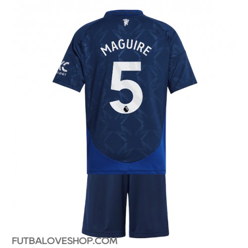 Dres Manchester United Harry Maguire #5 Preč pre deti 2024-25 Krátky Rukáv (+ trenírky)